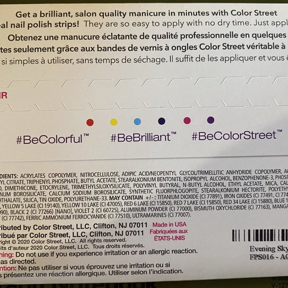 Color Street Pedicure Strips ~ Evening Sky - Picture 2 of 6